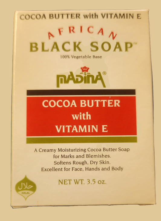 African Black Soap with Cocoa Butter and Vitamin E